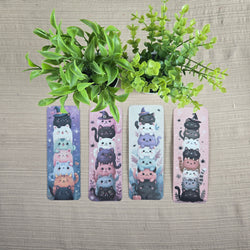 Cute Stacked Cats Halloween Bookmark (ONLINE ORDER ONLY)