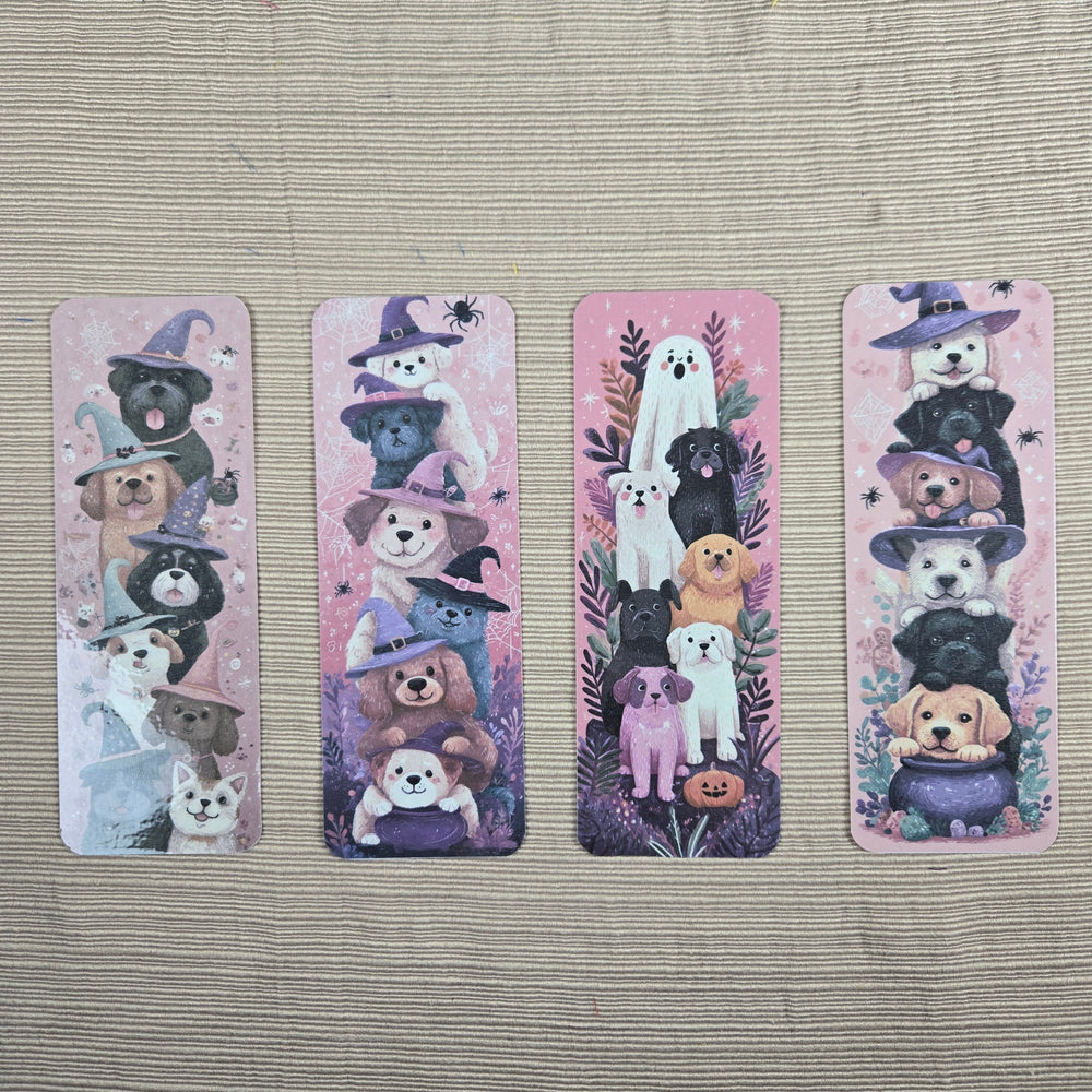 Cute Stacked Dogs Halloween Bookmark (ONLINE ORDER ONLY)