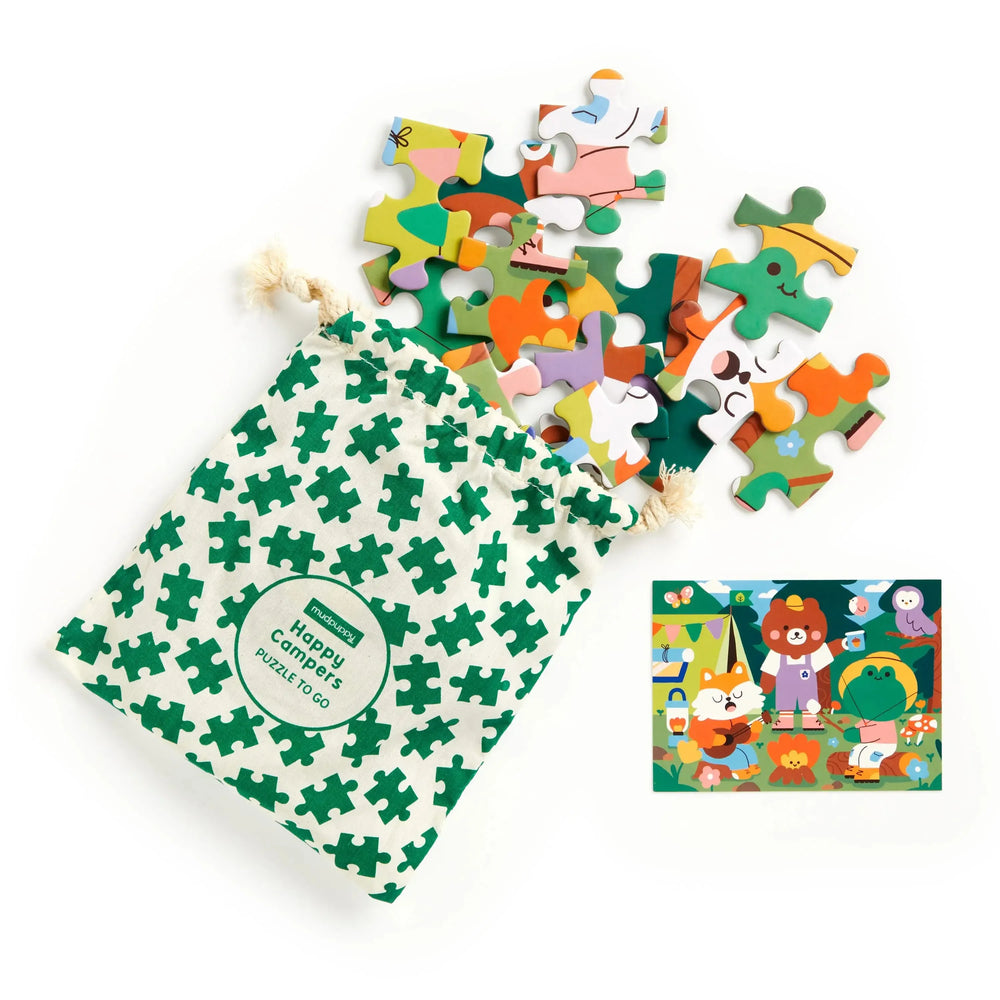 Happy Campers 36 Piece Mini Jigsaw Puzzle Mudpuppy (ONLINE ORDER ONLY)