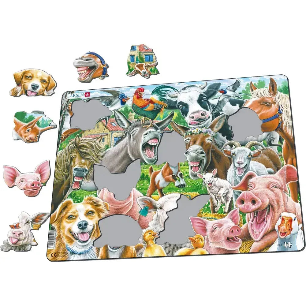 Happy Farm Selfie 33 Piece Tray Jigsaw Puzzle Larsen (ONLINE ORDER ONLY)