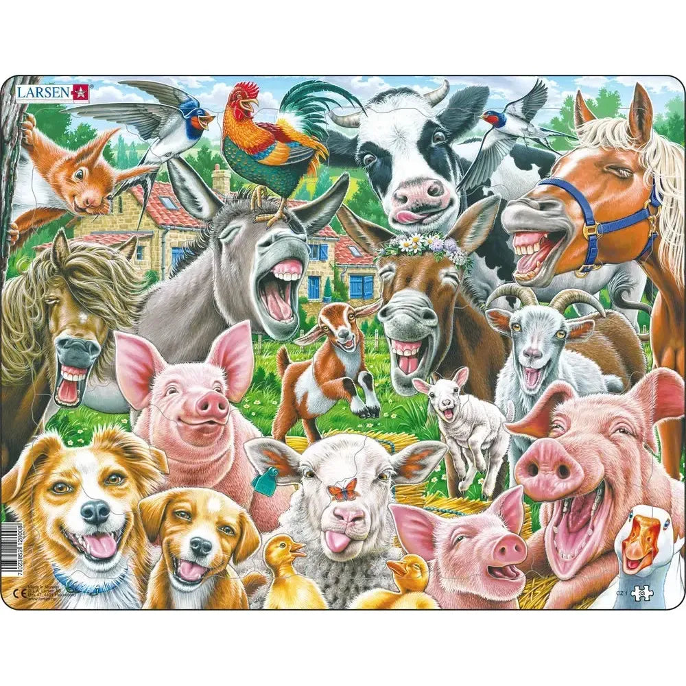 Happy Farm Selfie 33 Piece Tray Jigsaw Puzzle Larsen (ONLINE ORDER ONLY)