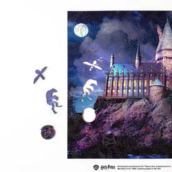 Harry Potter Hogwarts Castle at Night Wooden 338 Piece Jigsaw Puzzle Woods Story (ONLINE ORDER ONLY)