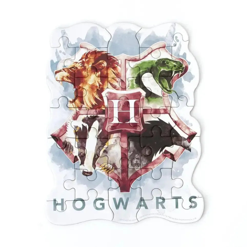 Harry Potter Hogwarts Crest 25 Piece Mini Shaped Jigsaw Puzzle Paper House (ONLINE ORDER ONLY)