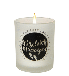 Harry Potter Mischief Managed Glass Votive Unscented Candle (Online Order Only)