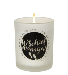 Harry Potter Mischief Managed Glass Votive Unscented Candle (Online Order Only)
