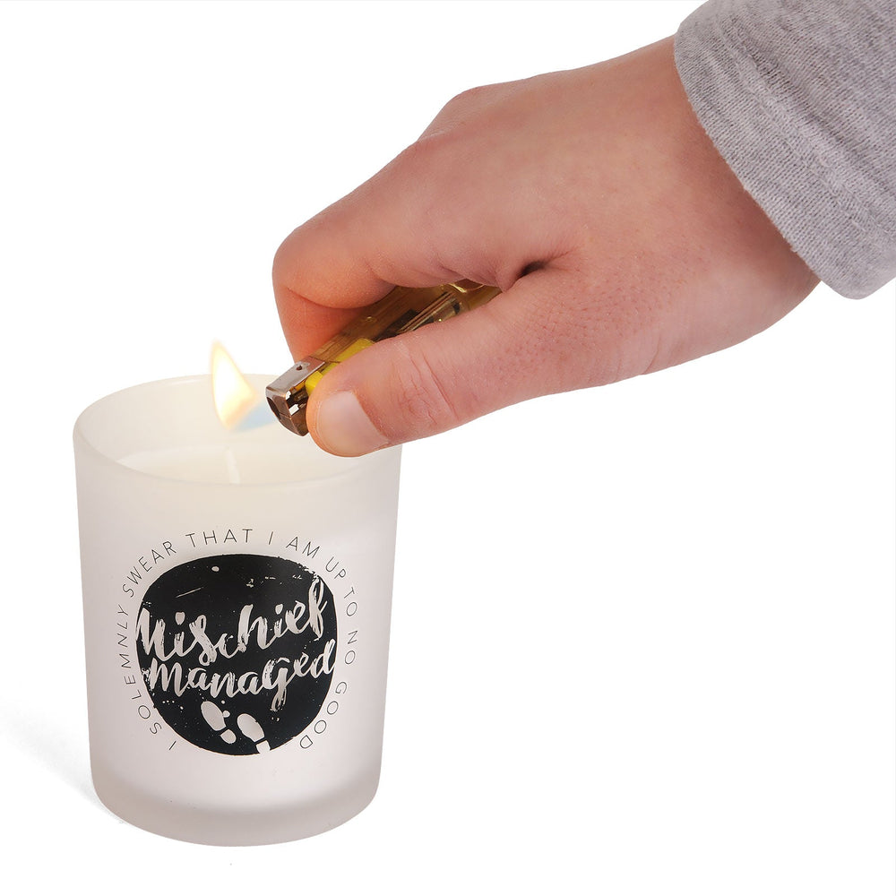 Harry Potter Mischief Managed Glass Votive Unscented Candle (Online Order Only)