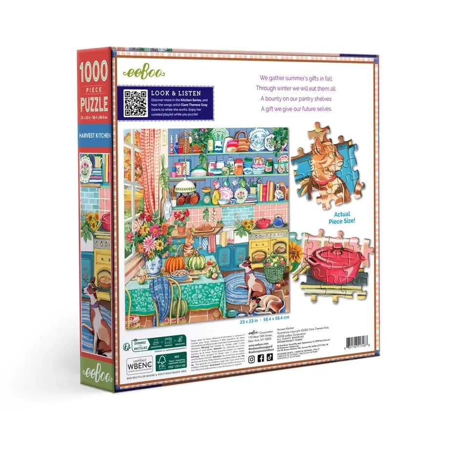 Harvest Kitchen 1000 Piece Jigsaw Puzzle eeBoo (ONLINE ORDER ONLY)