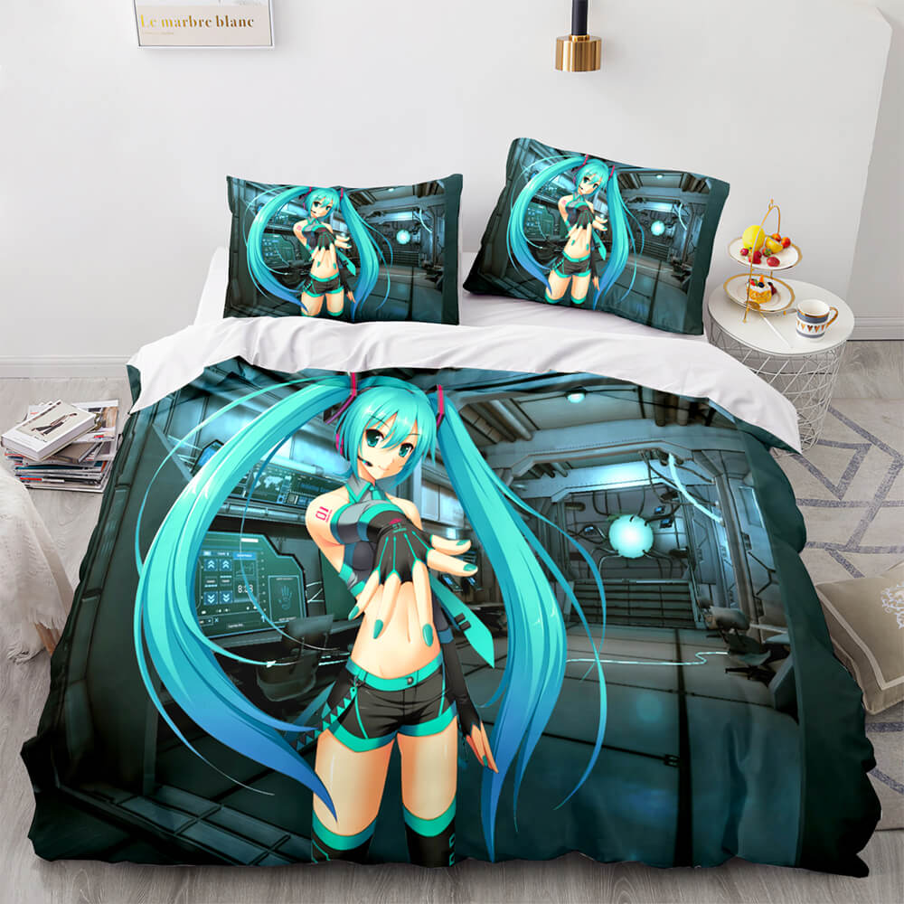 Hatsune Miku Cosplay Bedding Set Kids Quilt Cover (Online Order Only)