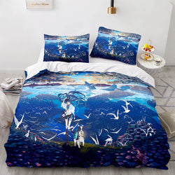 Anime Hatsune Miku Bedding Set Cosplay Quilt Cover Without Filler (Online Order Only)
