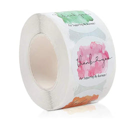 500pcs/roll Thank You Stickers Label Exquisite Design Adhesive Envelope Seals Stickers Appreciation Cards for Wedding Birthday (ONLINE ORDER ONLY)