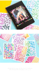 4 Sheets Color Collection Series Laser Sticker Ins Scrapbooking Decorative Sticker DIY Diary Album Stick Label Kawaii Stationery (ONLINE ORDER ONLY)