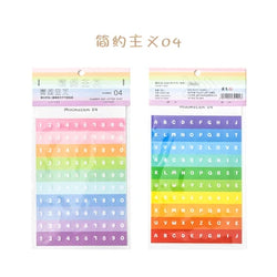 2pcs INS Alphanumeric Sticker Scrapbooking Decoration Photo Album Decor Planner Notebook Labels stickers Kawaii Stationery (Online Order Only)
