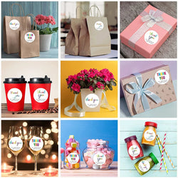 500pcs/roll Thank You Stickers Label Exquisite Design Adhesive Envelope Seals Stickers Appreciation Cards for Wedding Birthday (ONLINE ORDER ONLY)