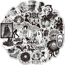 50 Gothic Horror Stickers Waterproof Skateboard Motorcycle Guitar (Online Order Only)