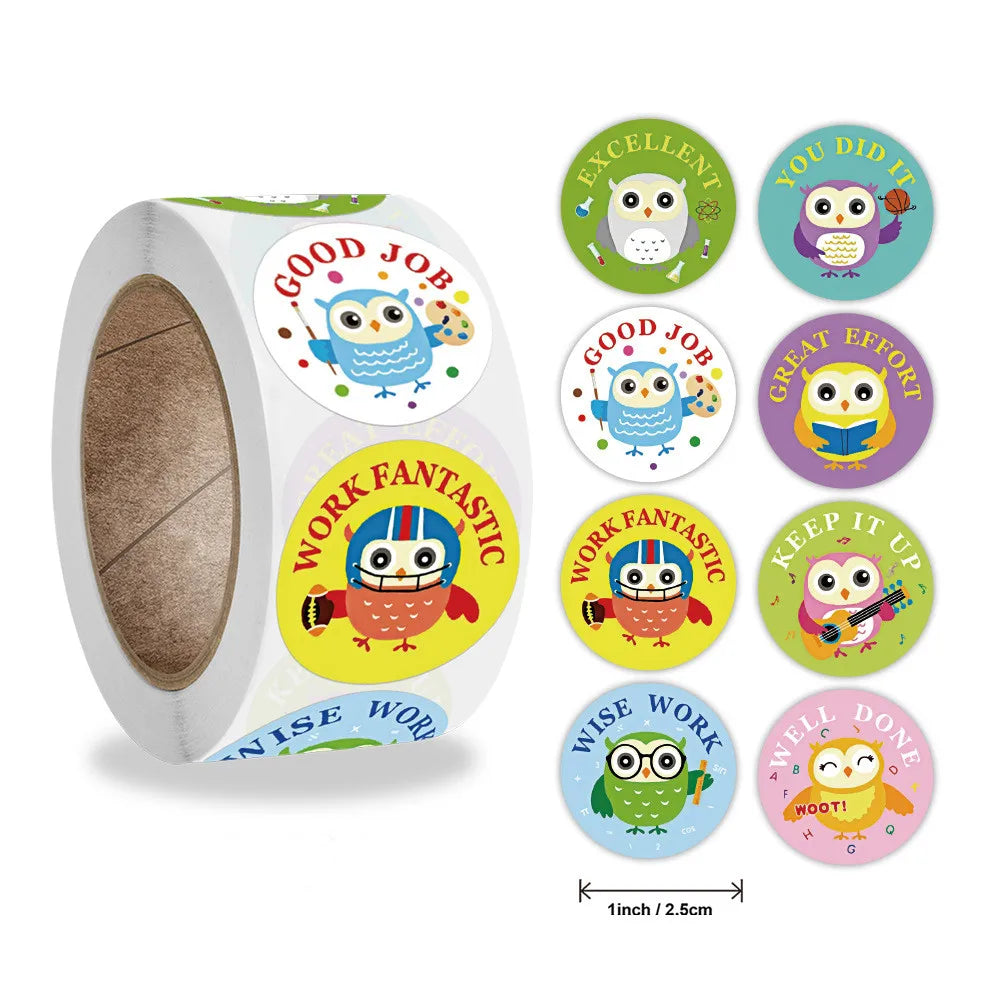 500pcs Animals Cartoon Stickers For Kids Classic Toys Sticker School Teacher Reward Sticker Various Styles Designs Pattern (ONLINE ORDER ONLY)