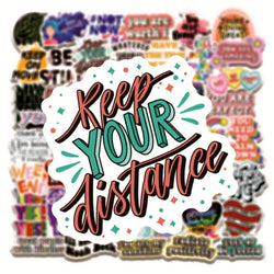 10/50Pcs Motivational Phrases Inspirational Life Quotes Sticker Packs (ONLINE ORDER ONLY)
