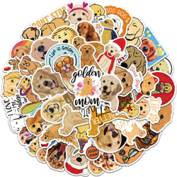 10/30/50PCS Golden Retriever Dog Stickers Cartoon DIY Bike Travel Luggage Laptop Kid Toys Classic Toy Decals Graffiti Sticker F3 (Online Order Only)
