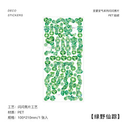 Laser Jewelry beaded Stickers Hand Account DIY Album Stick Label Decoration Scrapbooking Material Sticker Kawaii Stationery (ONLINE ORDER ONLY)
