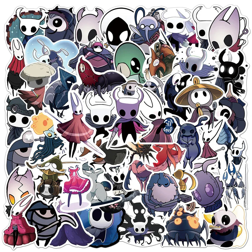Hollow Knight Waterproof Stickers: Laptop, Skateboard, Motorcycle, Phone, Kid Toy Decals (Online Order Only)