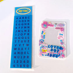 Cute Rabbit Laser Sticker Letters Decorative Stickers Idol Card Making Scrapbooking Journal Photo Album Stick Label Stationery (Online Order Only)