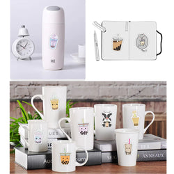 10/30/50/100pcs Bubble Tea Kawaii Stickers Aesthetic Decorative Water Bottle Scrapbooking Guitar Laptop Cute Cartoon Kids Decal (Online Order Only)
