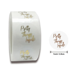 100-500pcs Thank You For Your Order Transparent Gold Label Baking Wedding Exquisite Gift Card Envelope Sealing Label Sticker (Online Order Only)