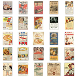 10/30/50PCS Vintage Stickers For Stationery Laptop Adesivos Craft Supplies Scrapbooking Material Custom Retro Decal Toy Stickers (ONLINE ORDER ONLY)