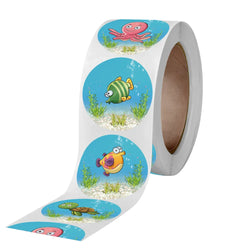 500pcs/roll Zoo Animals Laptop Stickers Reward Motivational Teacher Decals Ocean Life Sticker Toys for Children Kids on Car Book (Online Order Only)