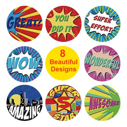 Stickers 500 Pcs/roll 2.5cm / 1inch Children's Cartoon Toy Stickers Teacher Encouragement Reward Game Stickers (Online Order Only)