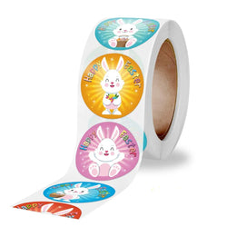 500Pcs Easter Stickers Self Adhesive Paper Sticker Happy Easter Party Gift Package Envelope Seal Decoration Cake Baking Labels (ONLINE ORDER ONLY)