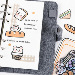 40pcs Food Series stickers Set Kawaii Cartoon Diary Album Stationery Sticker aesthetic Decorative collage planner Album (Online Order Only)