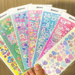 1pcs Kawaii Animals Laser Stickers Scrapbooking Decorative Cute Sticker Korean DIY Diary Album Stick Label School Stationery (Online Order Only)
