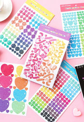 4 Sheets Color Collection Series Laser Sticker Ins Scrapbooking Decorative Sticker DIY Diary Album Stick Label Kawaii Stationery (ONLINE ORDER ONLY)