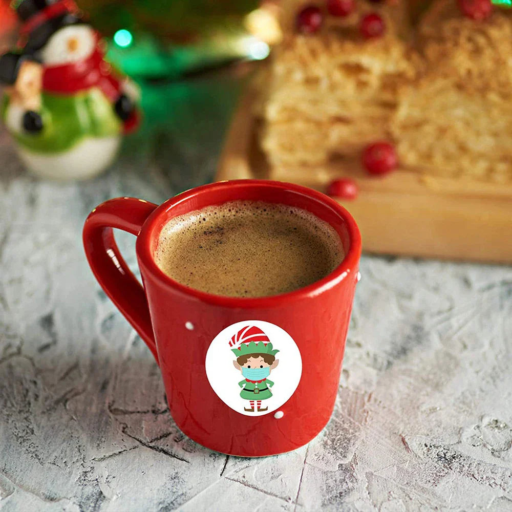 100-500Pcs Merry Christmas Santa Claus Sticker 1inch Decor DIY Wrapping Gift Decoration Xmas Kids Thank You Seal Label (ONLINE ORDER ONLY)