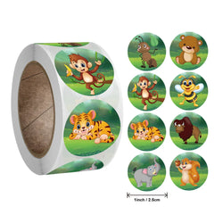 500pcs/roll Zoo Animals Laptop Stickers Reward Motivational Teacher Decals Ocean Life Sticker Toys for Children Kids on Car Book (Online Order Only)