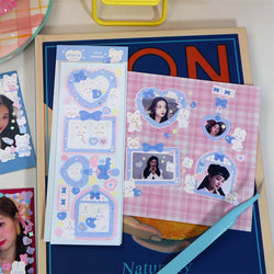 Korean Cute Animals Laser Stickers Photo Frame Decoration Idol Card Scrapbook Sticker Diary DIY Planner Stationery Stick Label (Online Order Only)