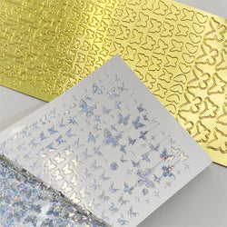 Ins Butterfly Star Moon Chain Laser Sticker Scrapbooking Decorative Sticker DIY Diary Album Stick Label Kawaii Stationery (ONLINE ORDER ONLY)