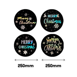 100-500Pcs Merry Christmas Stickers Seal Labels Gold Silver 1 Inch Round Stickers For Handmade Sticker Card Box Package Labels (ONLINE ORDER ONLY)