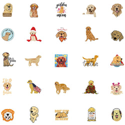 10/30/50PCS Golden Retriever Dog Stickers Cartoon DIY Bike Travel Luggage Laptop Kid Toys Classic Toy Decals Graffiti Sticker F3 (Online Order Only)