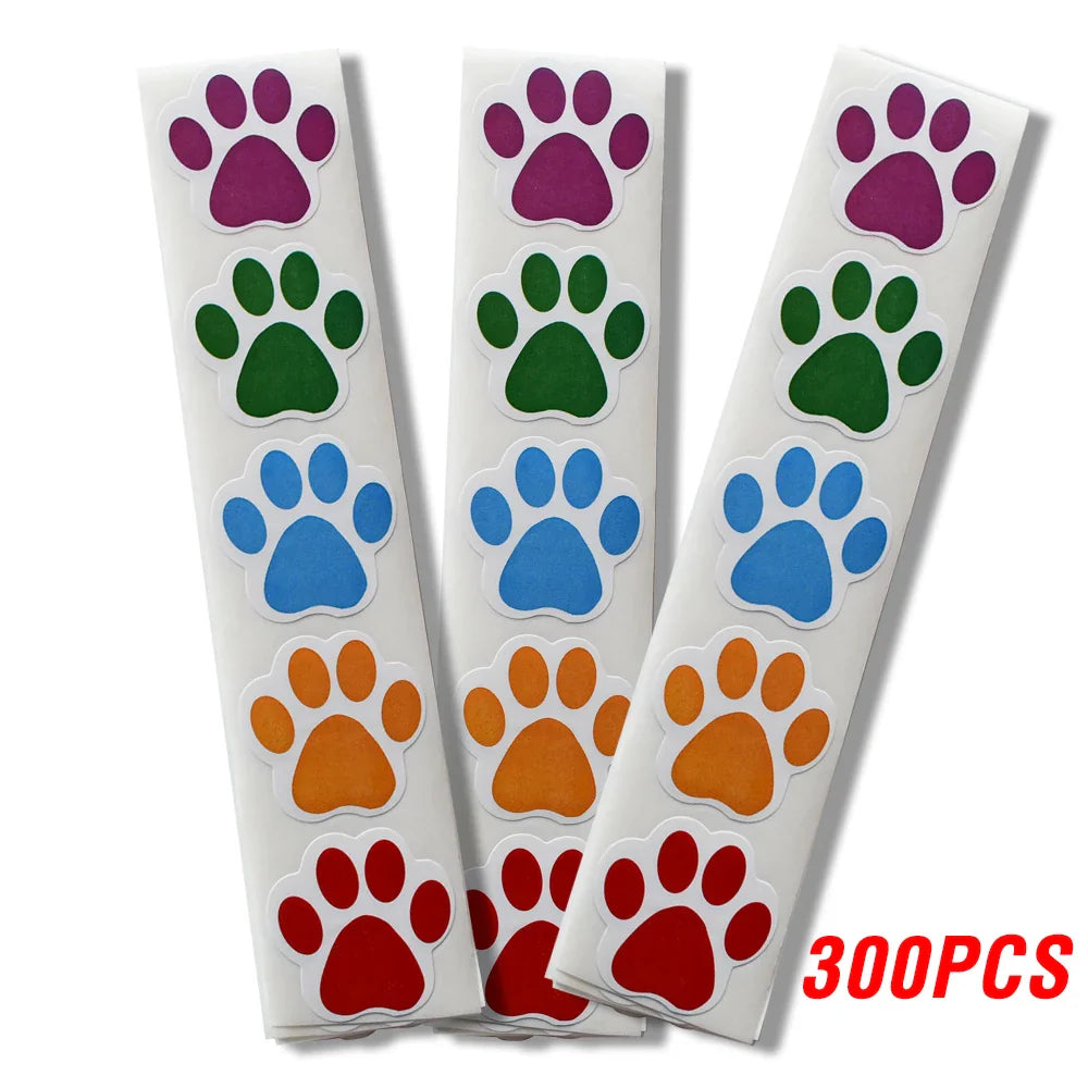 100-500pcs Cartoon Dog Paw Stickers Fridge Guitar Car Laptop Sticker Classic Tag Labels For Girls Notebook Scrapbook Stickers (Online Order Only)