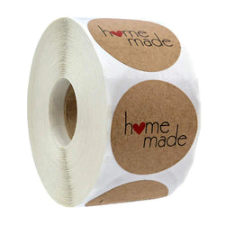 100-500pcs Kraft Paper Homemade With Love Stickers Scrapbooking For Envelope And Package Handmade Seal Labels Sticker Stationery (ONLINE ORDER ONLY)