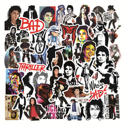 Michael Jackson Graffiti Stickers Pack for Motorcycle, Luggage, Guitar, Skateboard, Classic Toy (Online Order Only)
