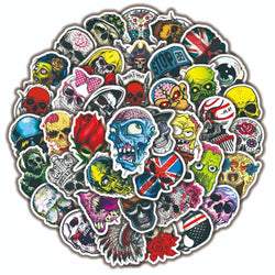 Funny Horror Skeleton Stickers - Waterproof DIY for Phone, Laptop, Skateboard, Luggage, Guitar (Online Order Only)