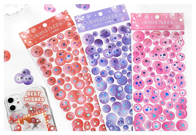 Bubble Soda Series Series Stickers Scrapbooking Decorative Sticker Korean DIY Diary Album Stick Label Kawaii Stationery (ONLINE ORDER ONLY)