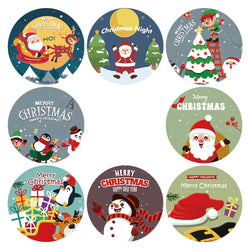 100-500Pcs New Merry Christmas Stickers Gift Packaging Seal Labels for New year decor, Greeting cards, Candy bags Stickers (ONLINE ORDER ONLY)