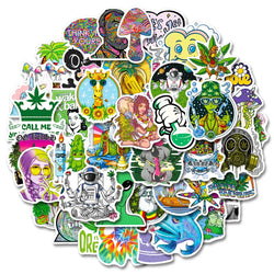10/30/50 PCS Psychedelic Weed Relaxation Sticker Packs (ONLINE ORDER ONLY)