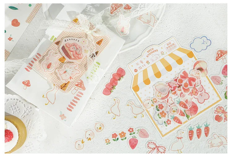 40Pcs/lot Sweet Life Series Stickers Scrapbooking Decorative Sticker DIY Diary Album Stick Label Escolar Cute Stationery Gift (Online Order Only)