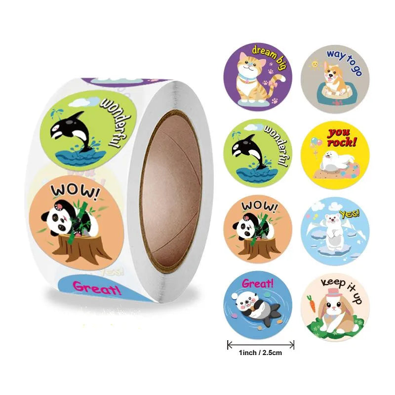 Zoo Animals Stickers For Kids Classic Toys StickerSchool Teacher Reward Sticker 4 Designs Pattern Owl (ONLINE ORDER ONLY)