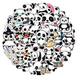 Panda Cartoon Animal Stickers Waterproof DIY Decals for Luggage Skateboard Kids (ONLINE ORDER ONLY)