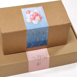 10-30pcs "Happy Birthday To You" Stickers 6*15cm Pink Blue Black Birthday Gift Package Decor Seal Labels Exquisite Stickers (Online Order Only)